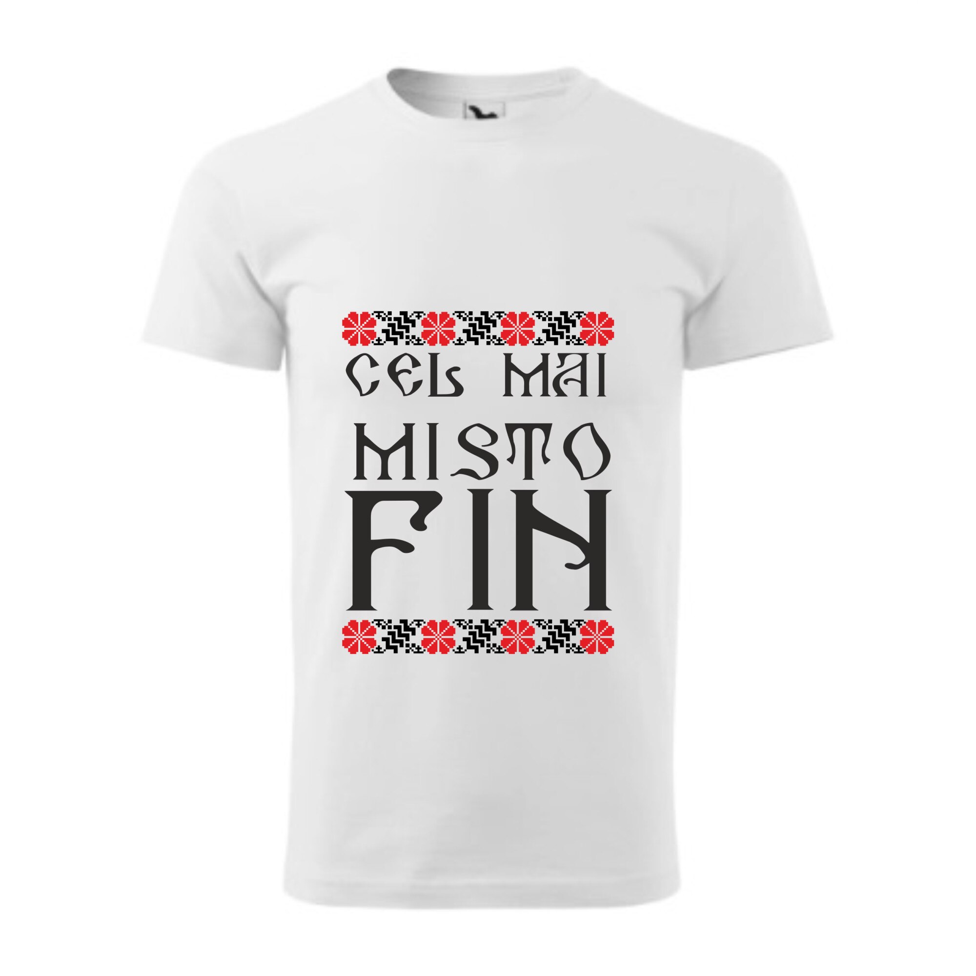 Tricou basic barbati personalizat, Adler, bumbac, alb, L INTL ,, Cel mai misto fin