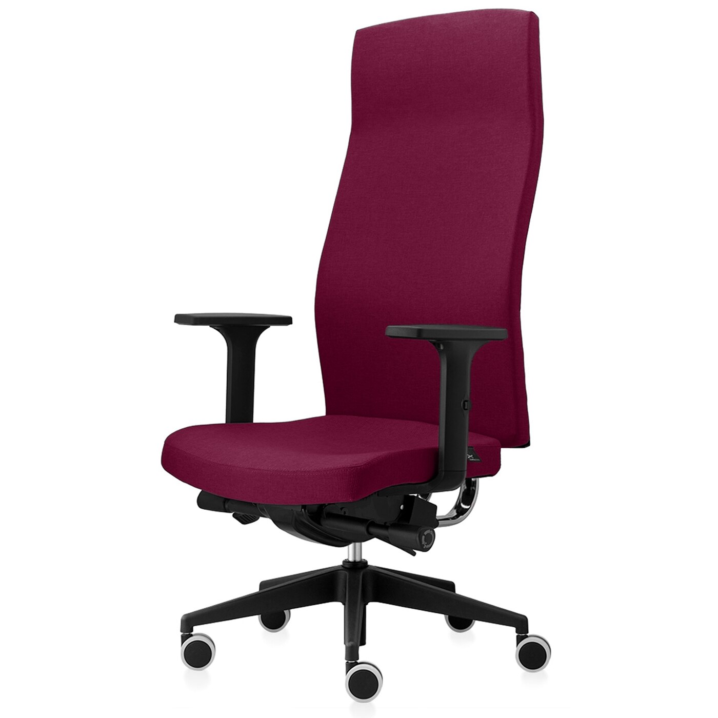 Scaun ergonomic de birou TRAFFIC CHAIRS CITY EXECUTIV, tapiterie sezut si spatar textil, BORDO, spatar reglabil pe inaltime, brate reglabile, mecanism multiblock, spatar inalt