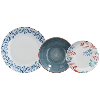 Set Farfurii 18 piese , Tognana , Sophy , ceramica stoneware , 27 cm / 21 cm / 19 cm Set Farfurii 18 piese , Tognana , Sophy , ceramica stoneware , 27 cm / 21 cm / 19 cm