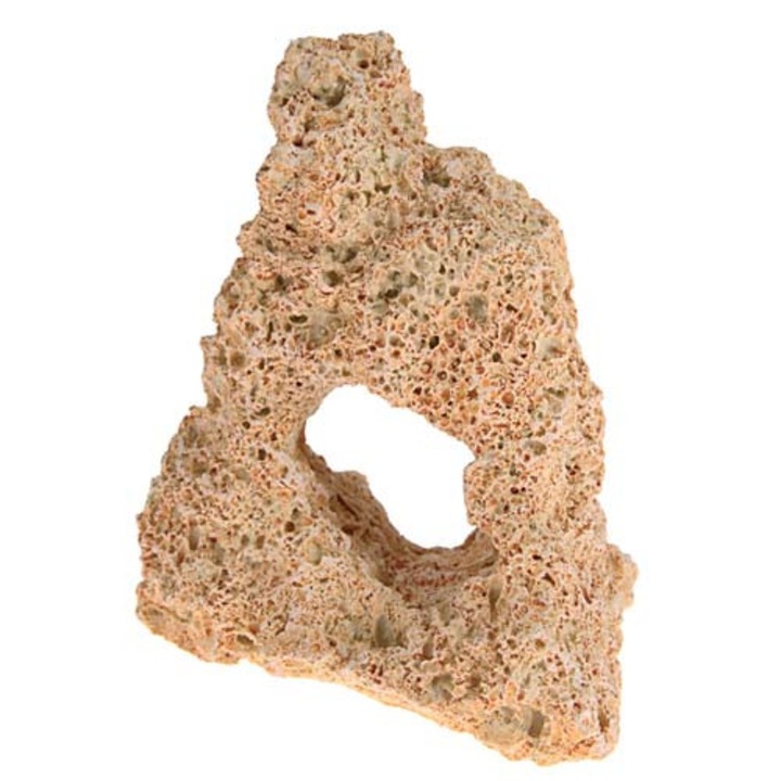 Decor pentru acvariu, Classic Rock, Zolux, 10.5x7x13 cm, Maro, S