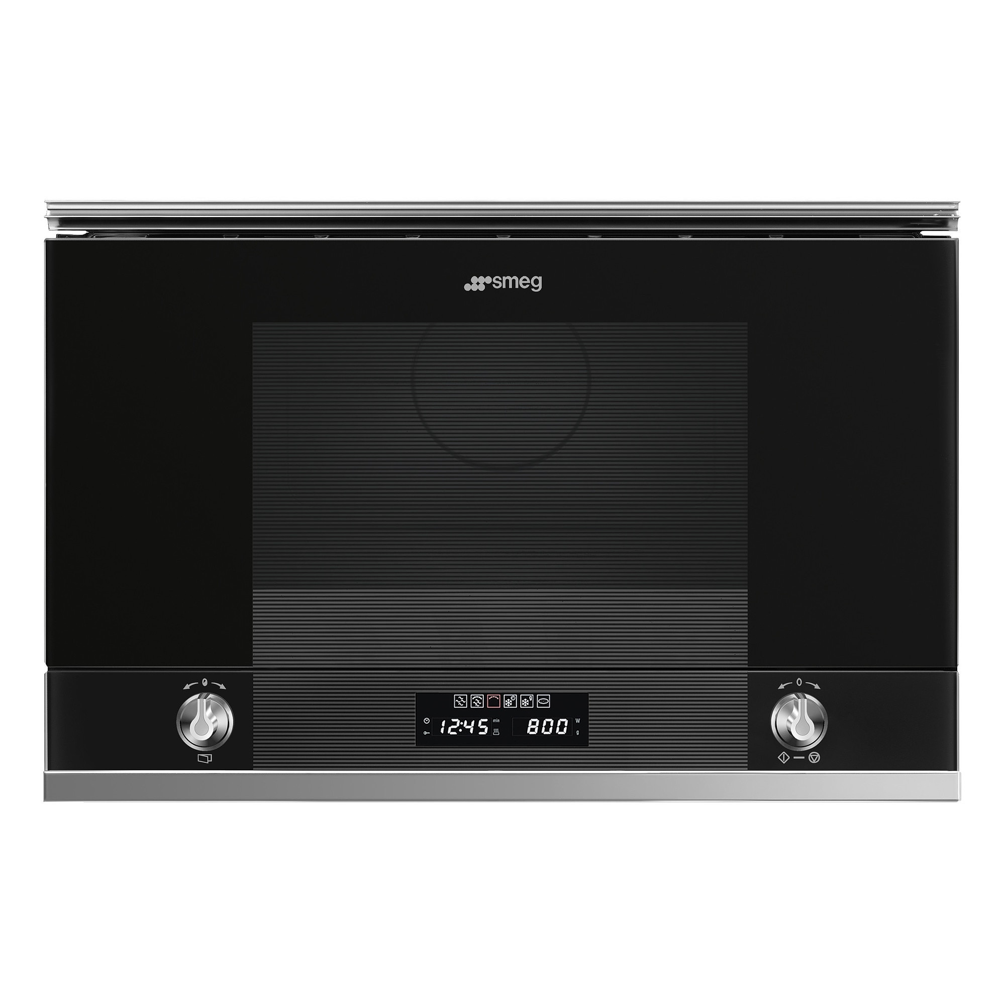Cuptor cu microunde incorporabil Smeg, MP122N1, grill, 22 l, negru