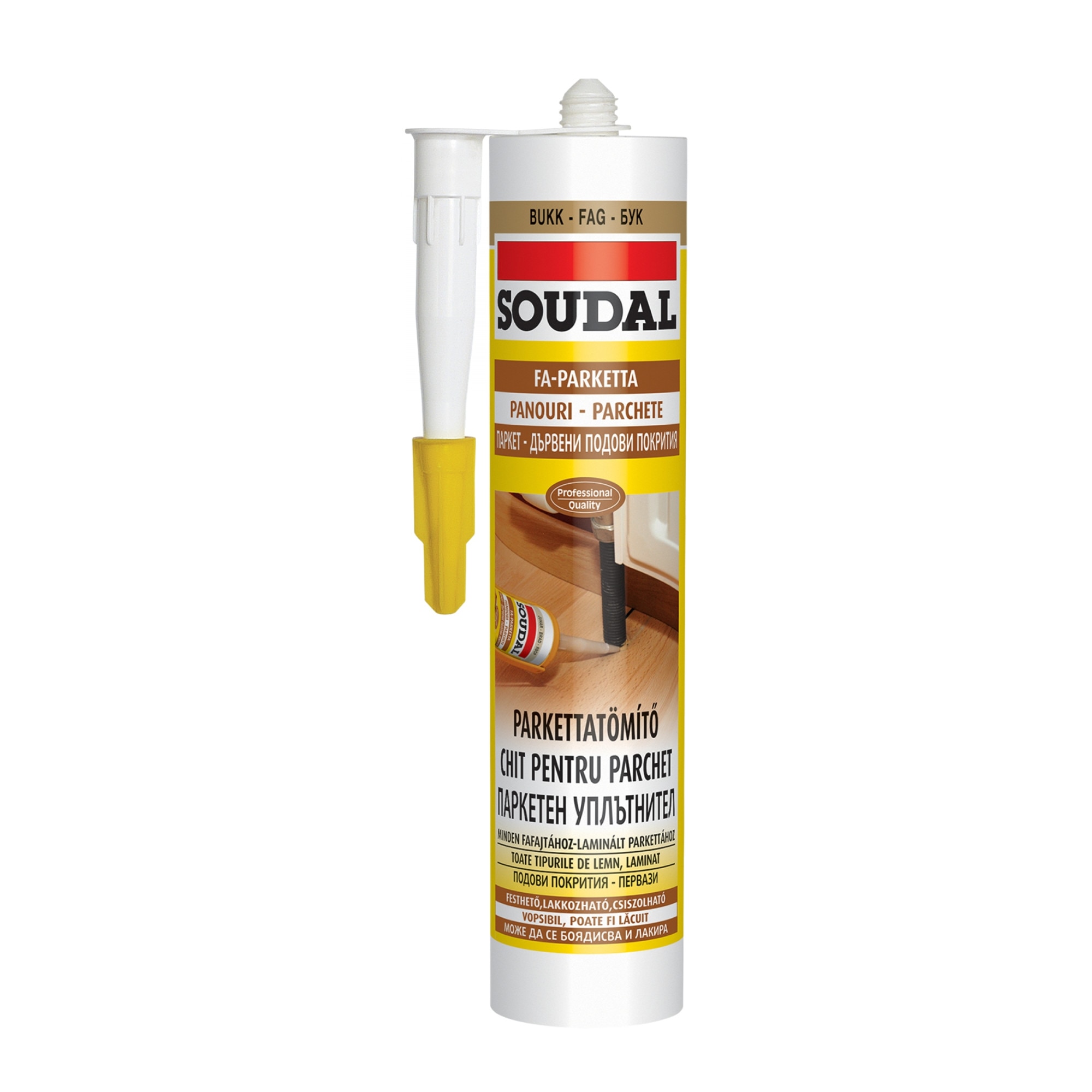 Chit acrilic pentru parchet, Soudal, brad, 280 ml