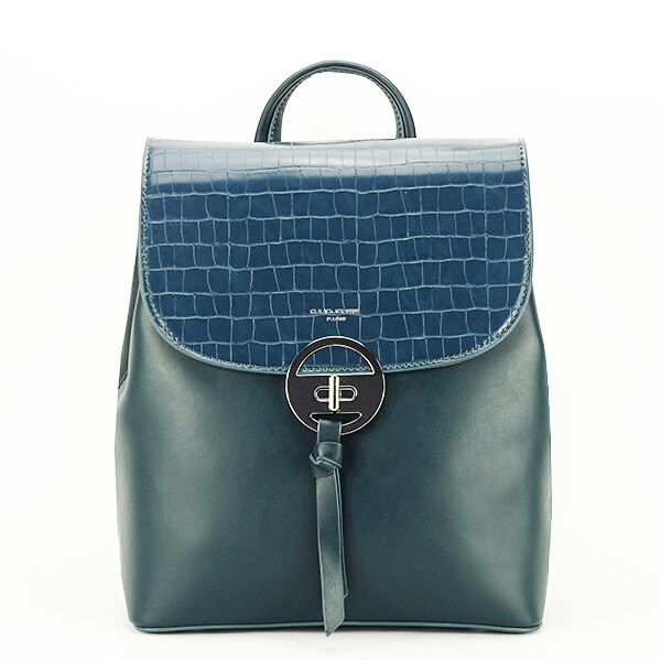 Rucsac cu imprimeu croco Amira Verde inchis