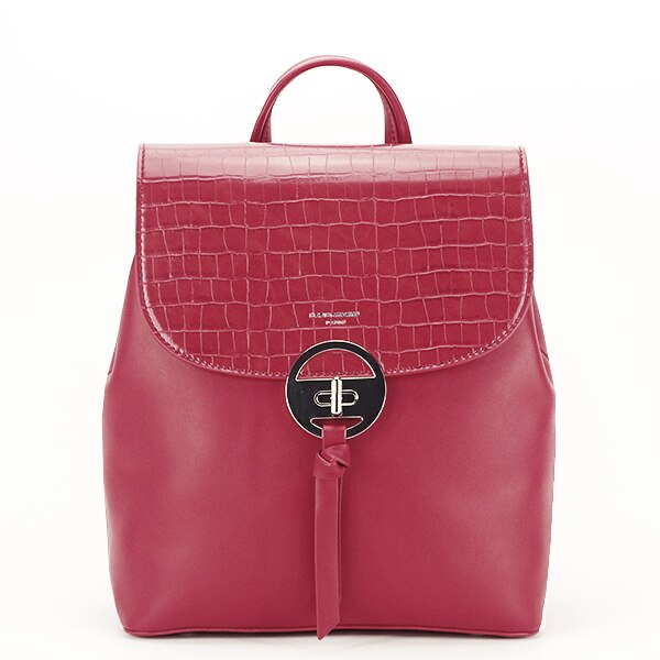 Rucsac cu imprimeu croco Amira Rosu