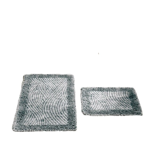 Set 2 covorase baie bumbac 60x100 cm, 50x60 cm, Tac, Ambrosia Gri