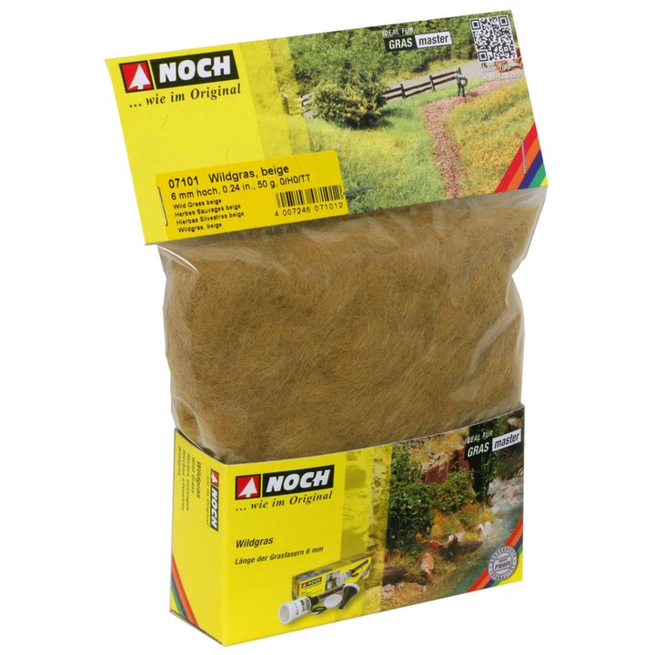 Material pentru tufisuri si pomi Noch Wildgras Beige 6 mm 50gr NOCH 07101