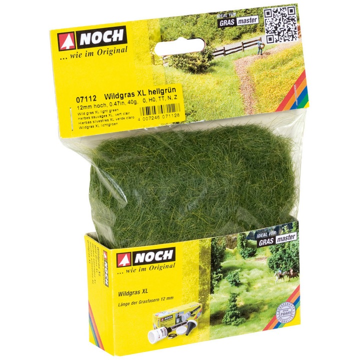 Material pentru tufisuri si pomi Noch Wildgras XL light green 12 mm 40gr NOCH 07112