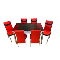 set masa extensibila model diana rosunegru cu 6 scaune rosu cu negru imagen 26_0_
0