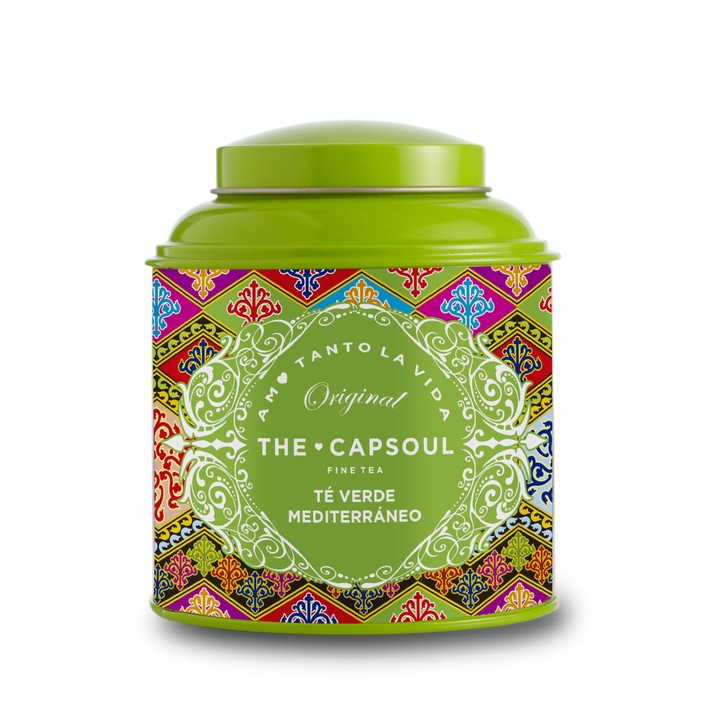 Ceai verde The Cap Soul, Mediterraneo, tip infuzie, din plante, proprietati antioxidante, de curatare, 100% ingrediente naturale, 100 g