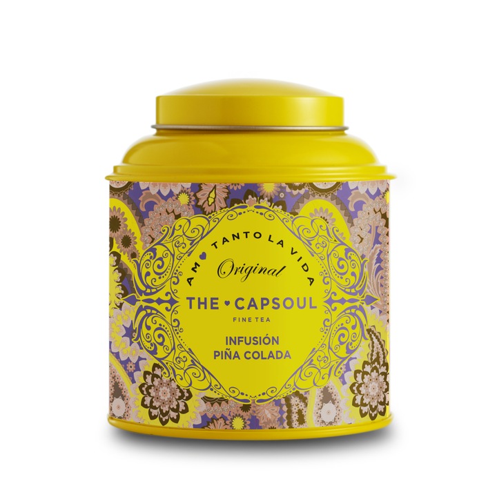 Ceai The Cap Soul, Pina Colada, tip infuzie, din plante, antioxidant, vitalizant, nutritiv, 100% ingrediente naturale, 100 g