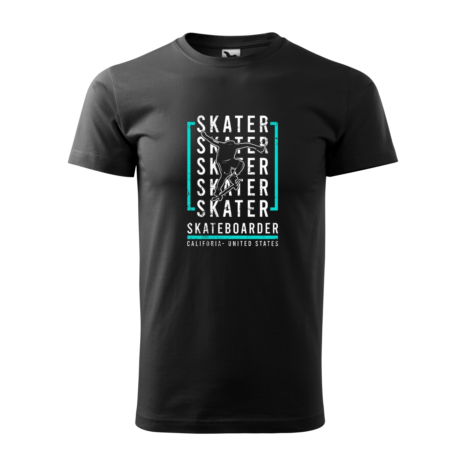 Tricou negru barbati, idee de cadou, pentru pasionatii de skateboard, California Skaters, marime XS