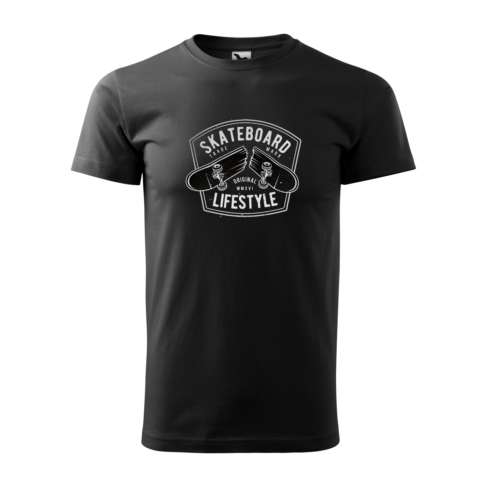 Tricou negru barbati, idee de cadou, pentru pasionatii de skateboard, Skateboard Lifestyle, marime XS