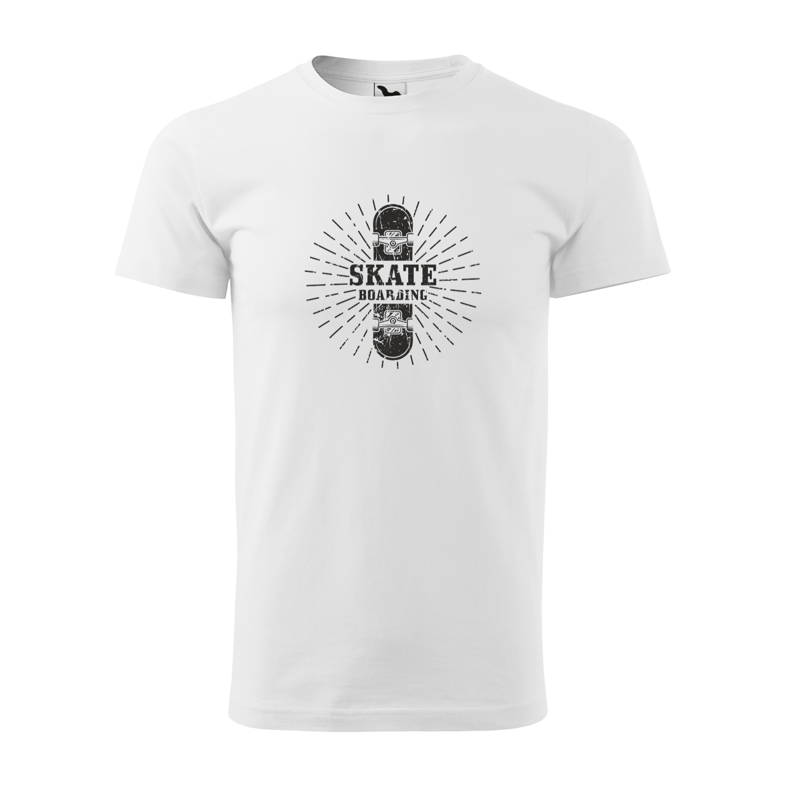Tricou alb barbati, idee de cadou, pentru pasionatii de skateboard, Skateboarding Star, marime M