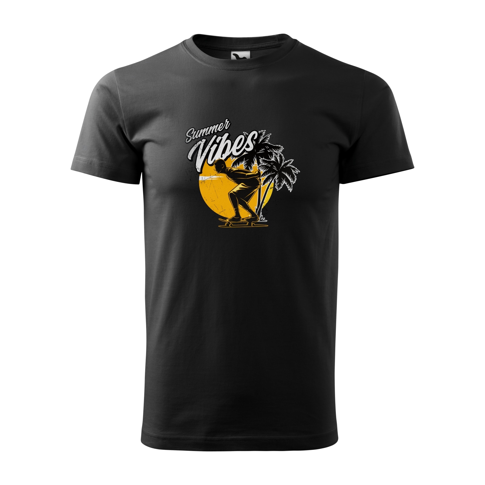 Tricou negru barbati, idee de cadou, pentru pasionatii de skateboard, Summer Vibes, marime XL