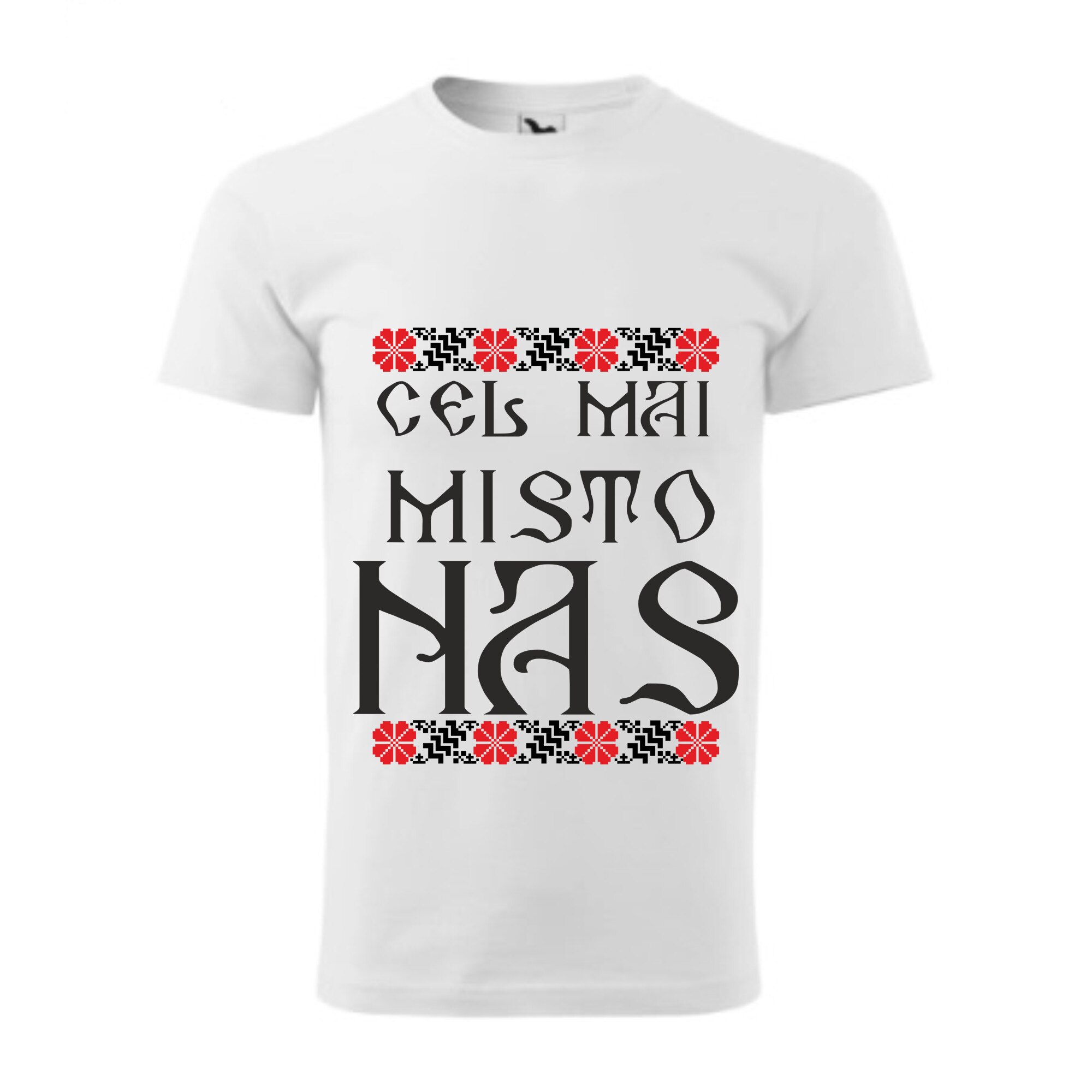Tricou basic barbati personalizat, Adler, bumbac, alb , XXL INTL ,, Cel mai misto nas