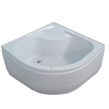 Cadita de dus semirotunda inalta, acril, 80x80, h46cm Cadita de dus semirotunda inalta, acril, 80x80, h46cm