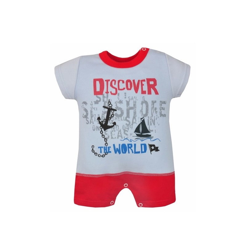 Salopeta de vara pentru baieti Koala Discover 3006RA1, Multicolor, 62 cm