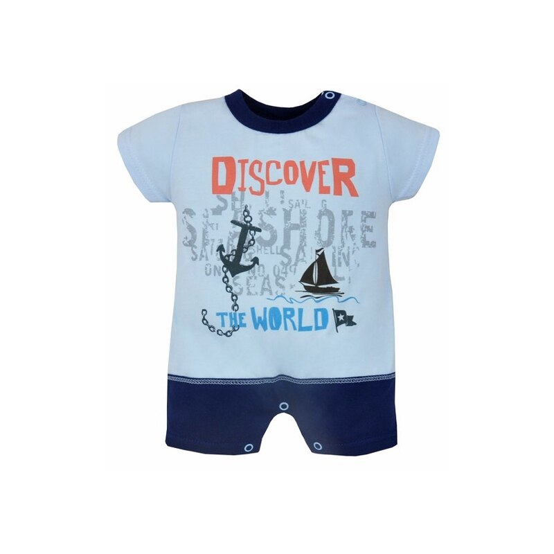 Salopeta de vara pentru baieti Koala Discover 3006AB1, Albastru 68 cm