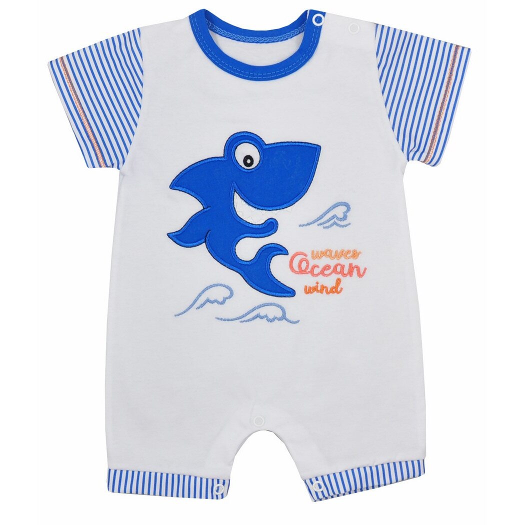 Salopeta de vara pentru baieti Koala Shark 3144AL, Albastru, 62