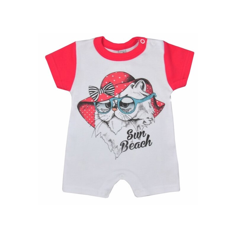 Salopeta de vara pentru fete Koala Pies I Kot 04-833AC1, Alb, 80 cm