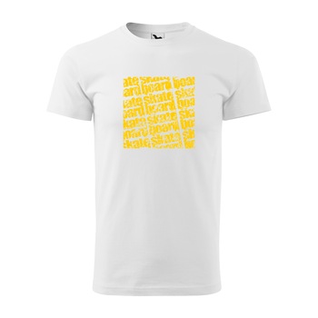 Tricou alb barbati, idee de cadou, pentru pasionatii de skateboard, Skate Square, marime M Tricou alb barbati, idee de cadou, pentru pasionatii de skateboard, Skate Square, marime M