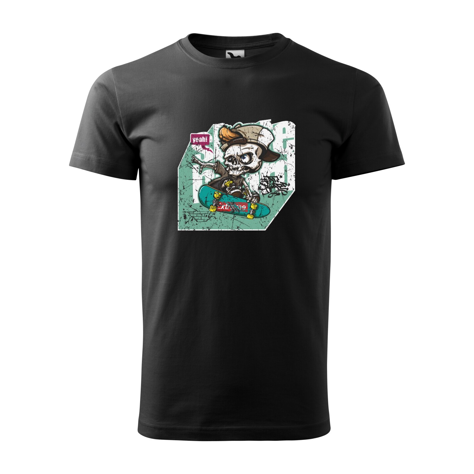 Tricou negru barbati, idee de cadou, pentru pasionatii de skateboard, Skateboard Freak, marime M