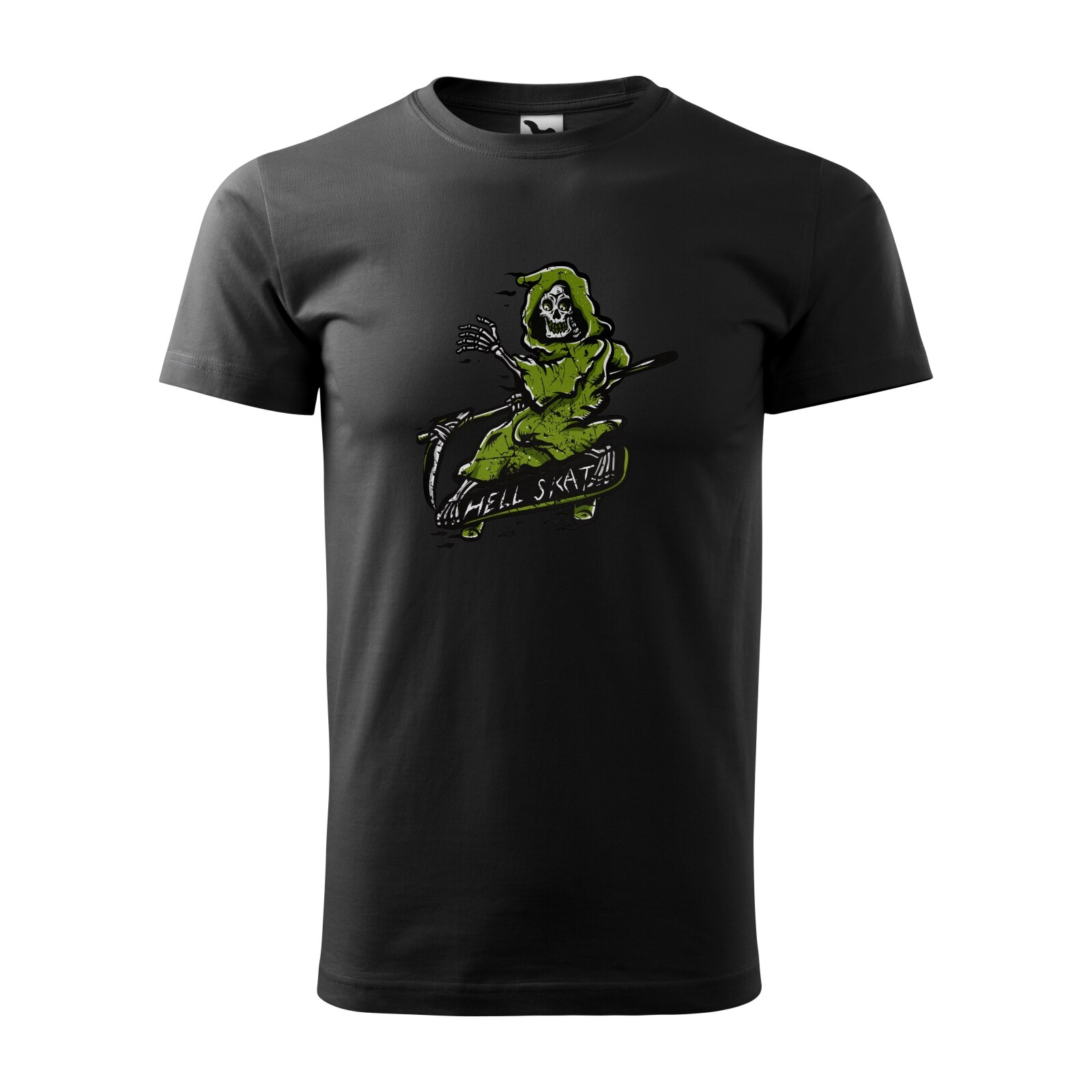 Tricou negru barbati, idee de cadou, pentru pasionatii de skateboard, Death Hell Skate, marime S