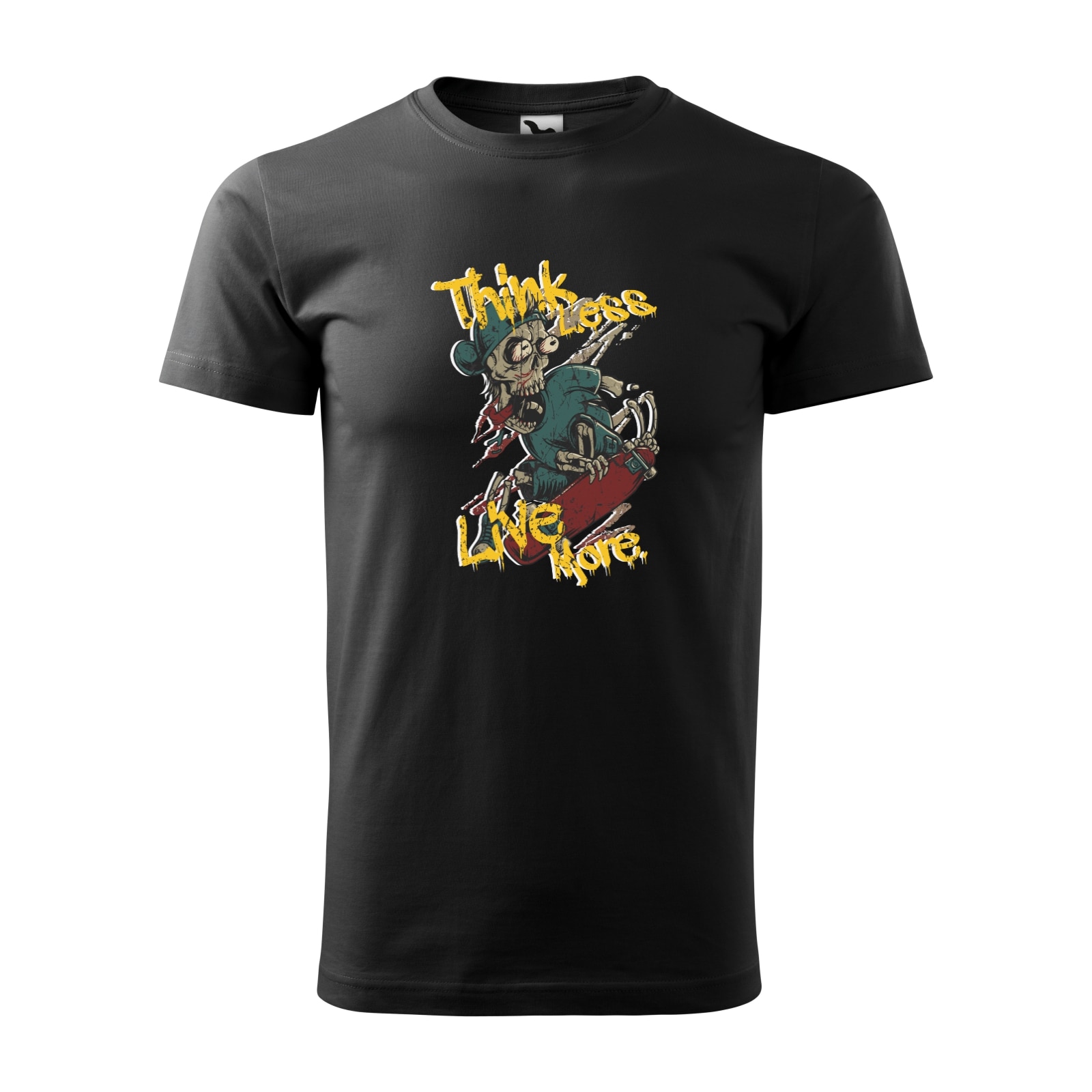 Tricou negru barbati, idee de cadou, pentru pasionatii de skateboard, Breaking Bones, marime S