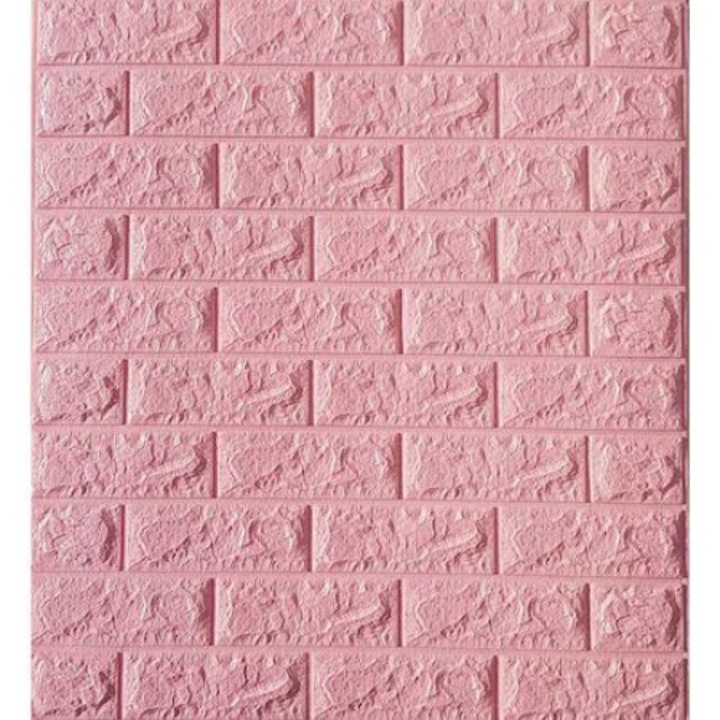 Öntapadó 3D tapéta Rózsaszín tégla puha habból, 70cm x 77cm x 6 mm