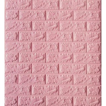 Tapet 3D autoadeziv caramizi Roz din spuma moale,70cm x 77cm x 6 mm Tapet 3D autoadeziv caramizi Roz din spuma moale,70cm x 77cm x 6 mm