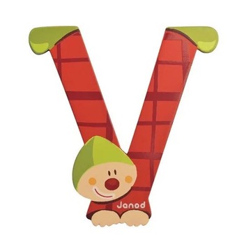 Jucarie educativa Janod Clown litera V Jucarie educativa Janod Clown litera V