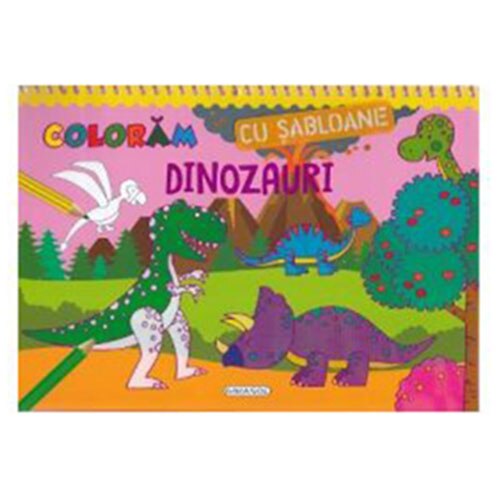 Coloram cu sabloane Dinozauri