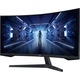 SAMSUNG LC34G55TWWRXEN Odyssey Ívelt LED Gaming monitor, 34",VA, WQHD, 165 Hz, 1 ms, HDR10, 1000R, Display Port, HDMI