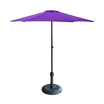 Umbrela soare 250cm culoare mov cu suport rotund cu relief 12kg culoare neagra Umbrela soare 250cm culoare mov cu suport rotund cu relief 12kg culoare neagra