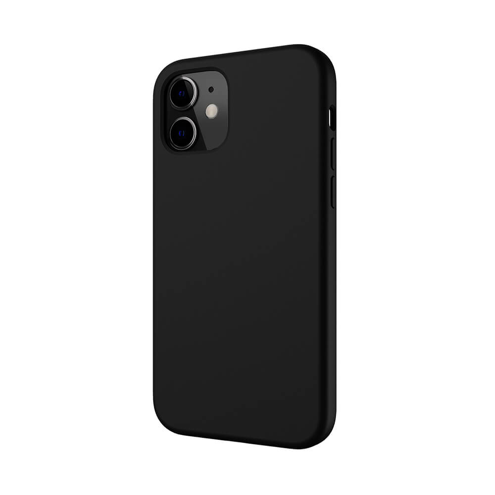 Husa din silicon (TPU) pentru iPhone 12, iPhone 12 Pro, SwitchEasy Skin Case (negru)