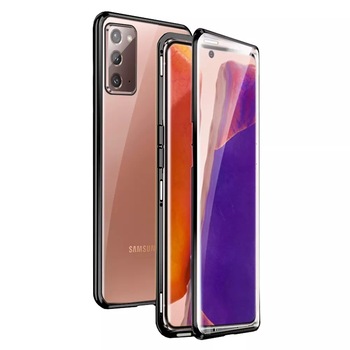Husa Magnetic Glass 360° (sticla fata + spate) pentru Samsung Galaxy Note 20, Negru Husa Magnetic Glass 360° (sticla fata + spate) pentru Samsung Galaxy Note 20, Negru