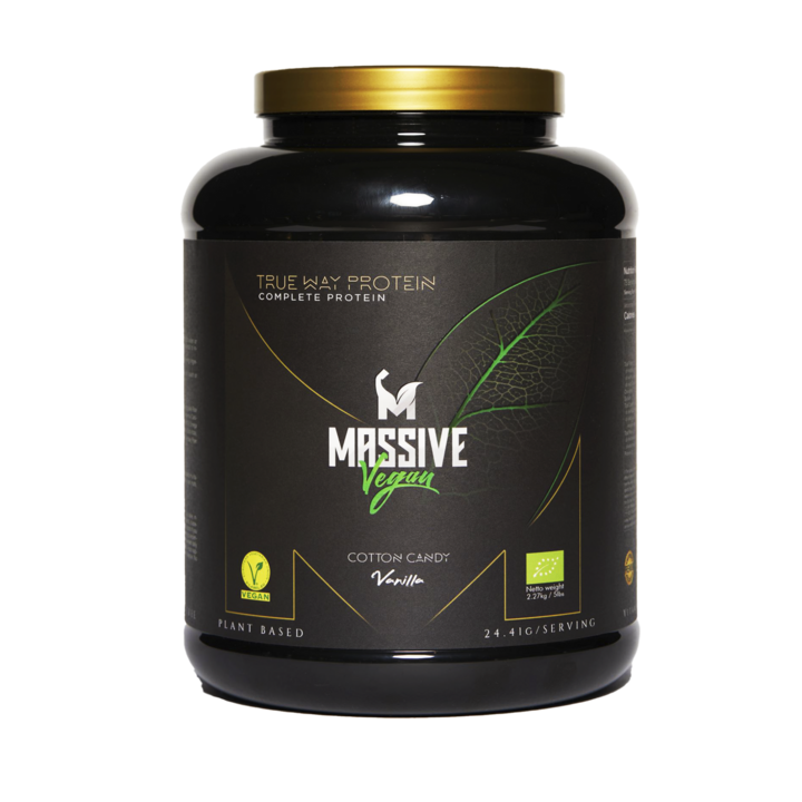 Proteina Hidrolizata Vegana Bio, Massive Vegan, 2,27kg, 75portii, Cotton Candy Vanilla