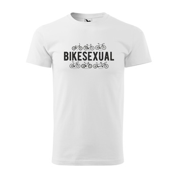 Tricou alb barbati, idee de cadou, pentru biciclisti, BikeSexual, marime M Tricou alb barbati, idee de cadou, pentru biciclisti, BikeSexual, marime M