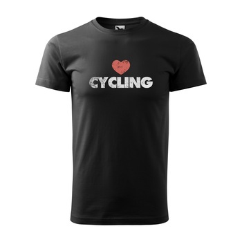 Tricou negru barbati, idee de cadou, pentru biciclisti, We Love Cycling, marime S