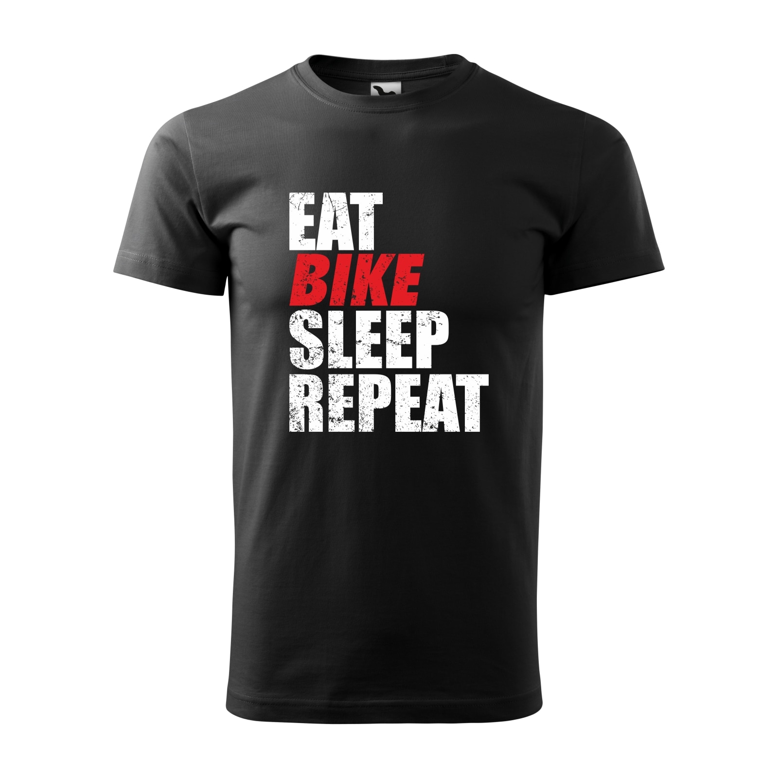 Tricou negru barbati, idee de cadou, pentru biciclisti, Eat Bike Sleep Repeat, marime S