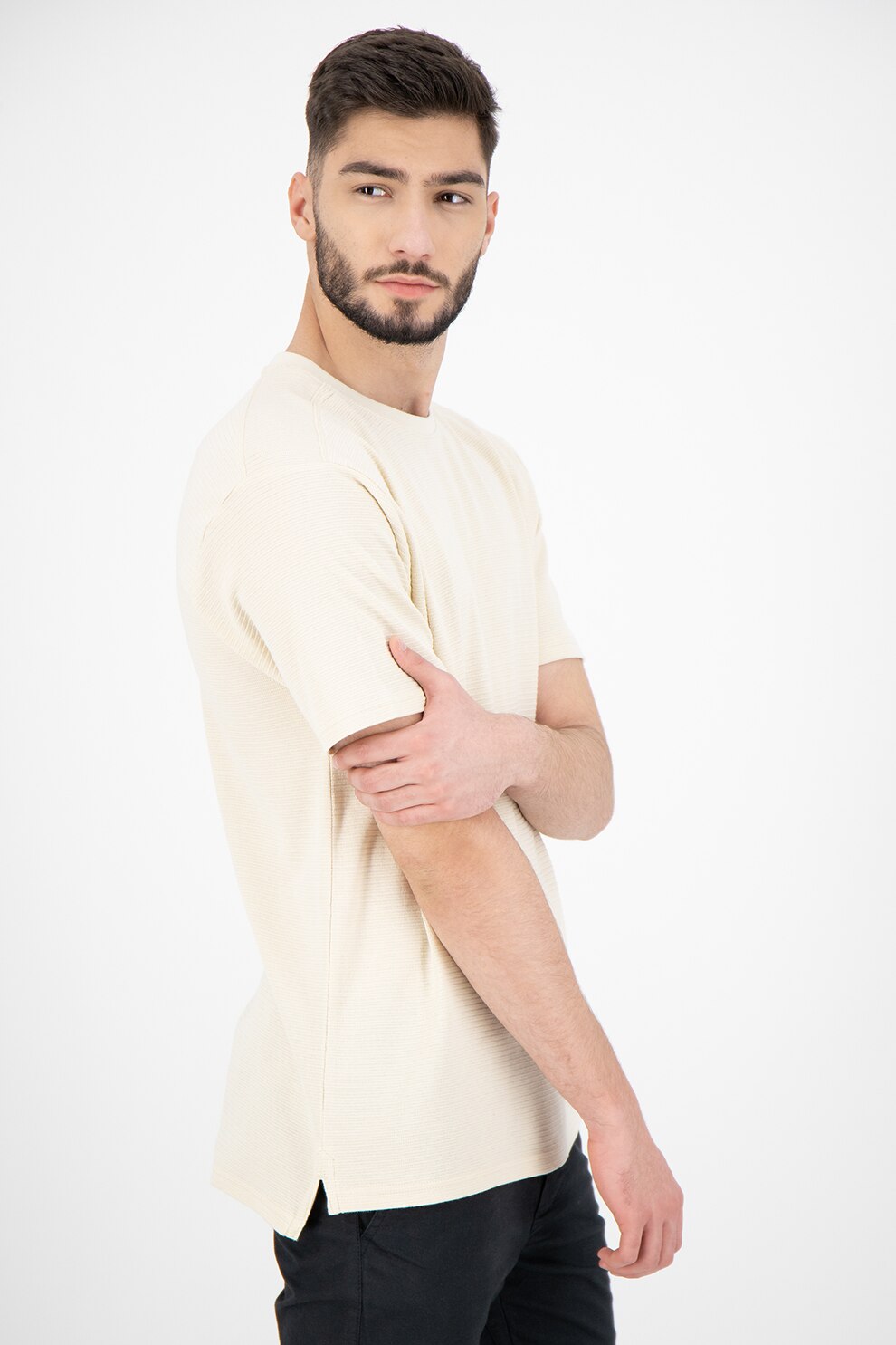 !Solid, Tricou din amestec de bumbac, Bej