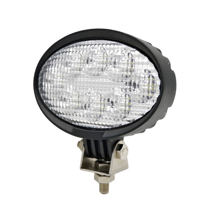 Proiector LED Flexzon, PRO, Pentru Masina Agricol, Tractor, ATV, Jeep, 3400lm, 14cm, 40W, 12V-24V, Ovala, 8 Leduri