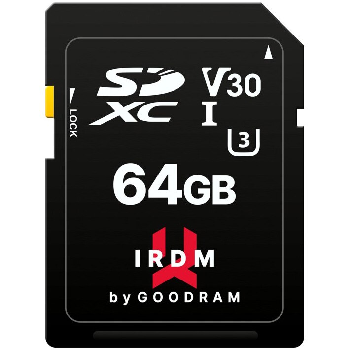 Card de memorie SDXC Goodram IRDM 64GB,UHS I,U3, IR-S3A0-0640R12