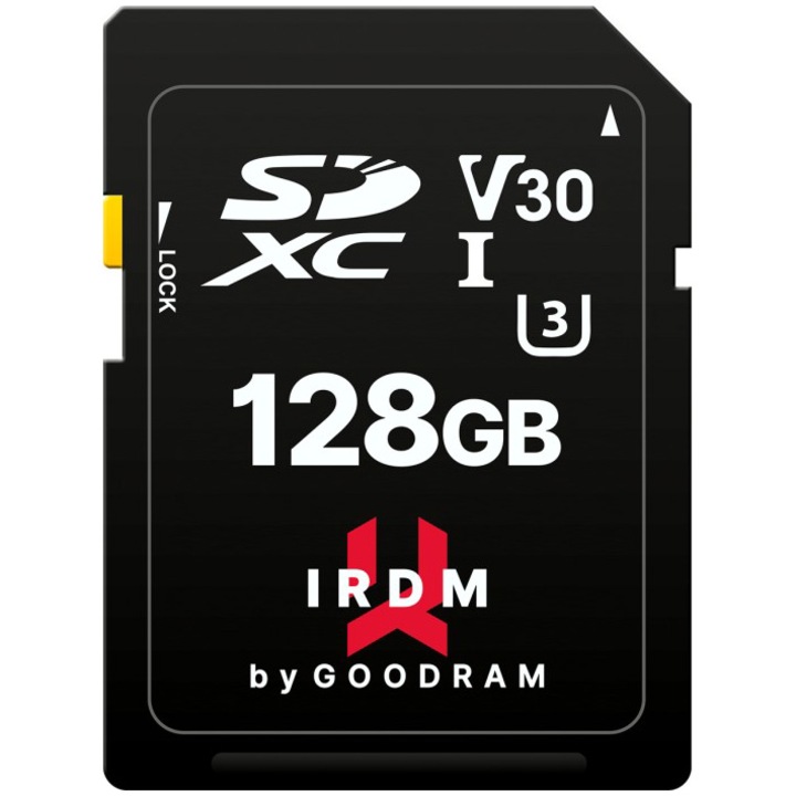 Карта памет SDXC Goodram, IRDM 128GB, UHS I, U3, IR-S3A0-1280R12