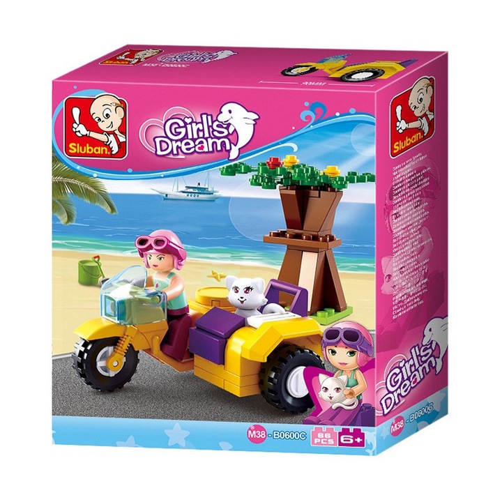 Sluban Girl’s Dream – Tengerparti motorozás építőjáték készlet