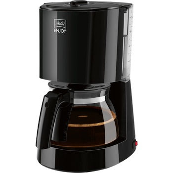 Cafetieră Melitta® Enjoy II, AromaSelector, Cana sticla, Filtru pivotant,Sistem antipicurare, 1.25L, Negru Cafetieră Melitta® Enjoy II, AromaSelector, Cana sticla, Filtru pivotant,Sistem antipicurare, 1.25L, Negru