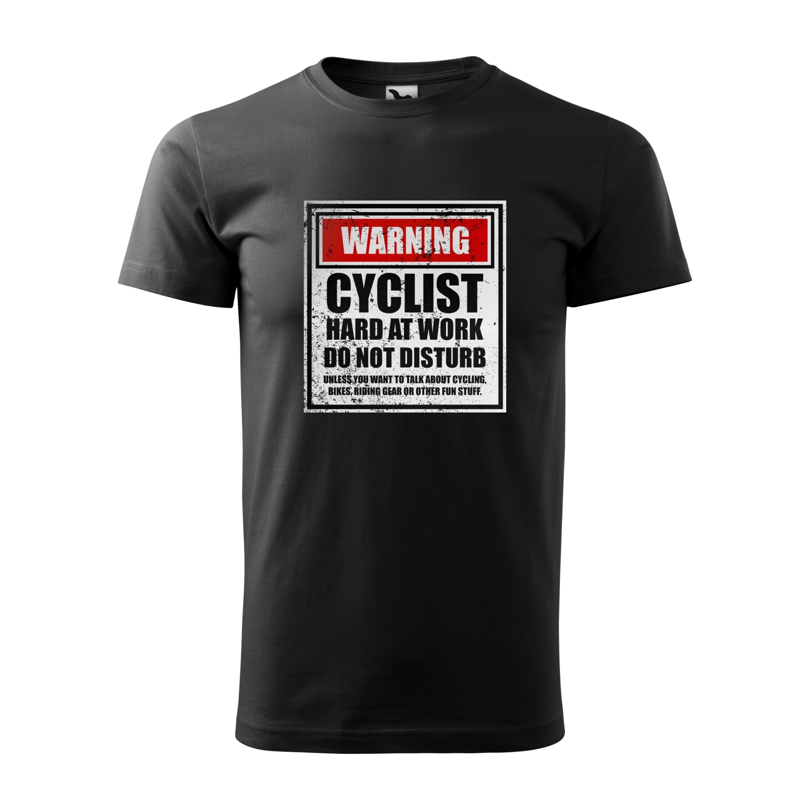 Tricou negru barbati, idee de cadou, pentru biciclisti, Cyclist Hard Work do Not Disturb, marime 2XL