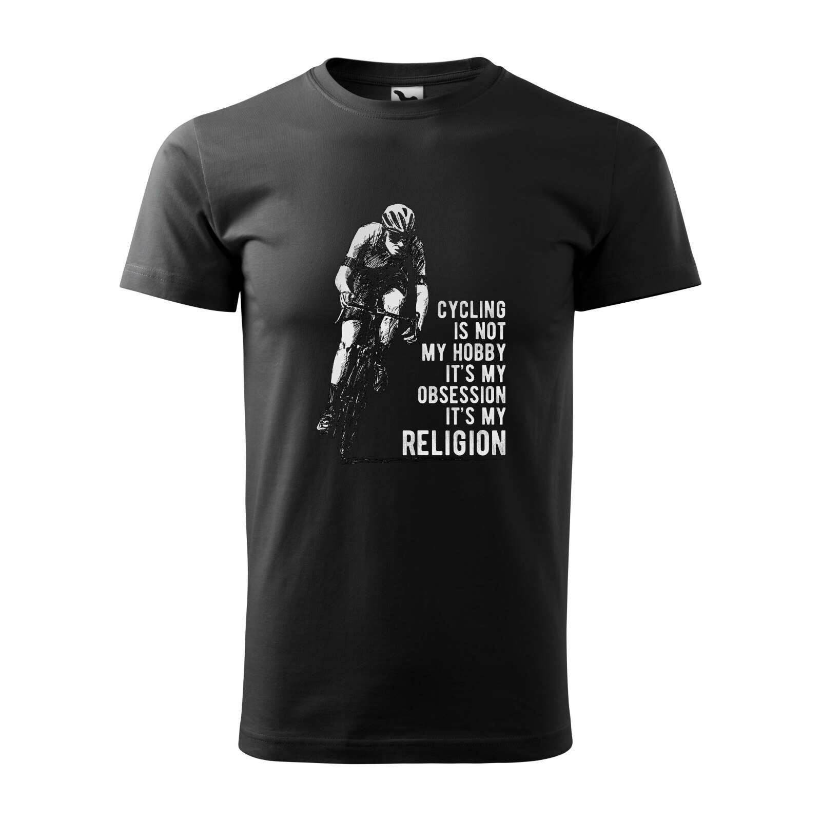 Tricou negru barbati, idee de cadou, pentru biciclisti, Cycling is Not my Hobby, marime M