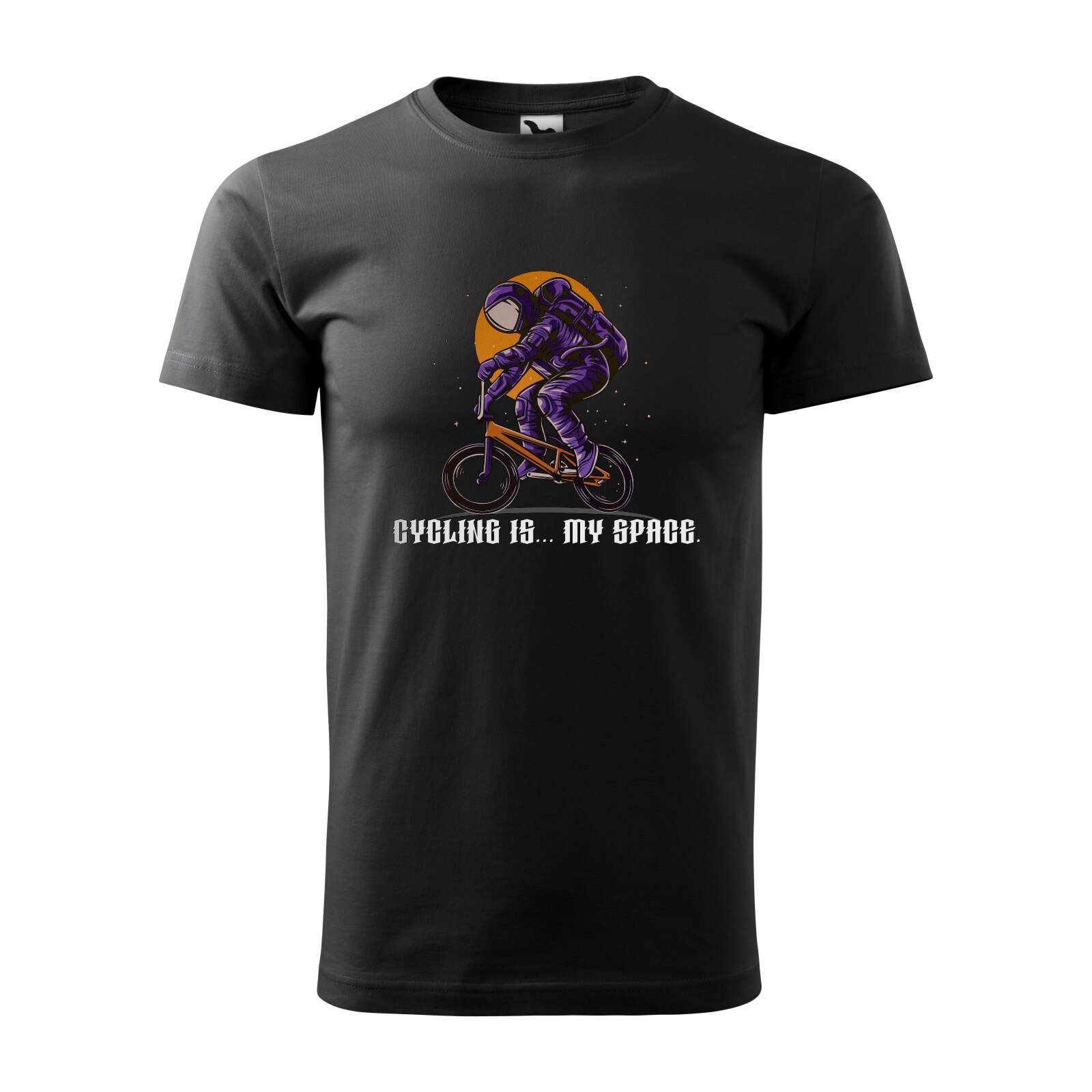 Tricou negru barbati, idee de cadou, pentru biciclisti, Cycling is my Space, marime S