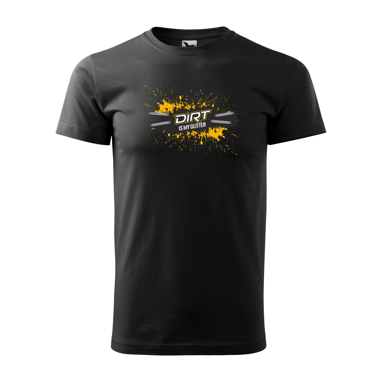 Tricou negru barbati, idee de cadou, pentru biciclisti, Dirt is my Glitter, marime L